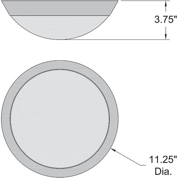 Cobalt, LED Flush Mount, Brushed Steel Finish, Opal Glass